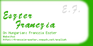 eszter franczia business card